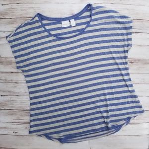 Chico's Blue Striped Shirt 2 (L)